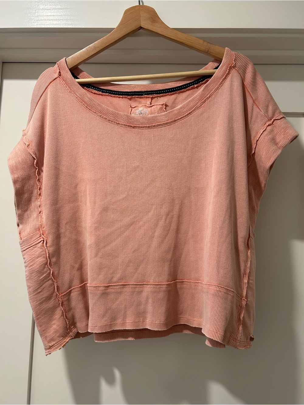 Anthropologie Pilcro Boxy Crop Top in Dusty Rose